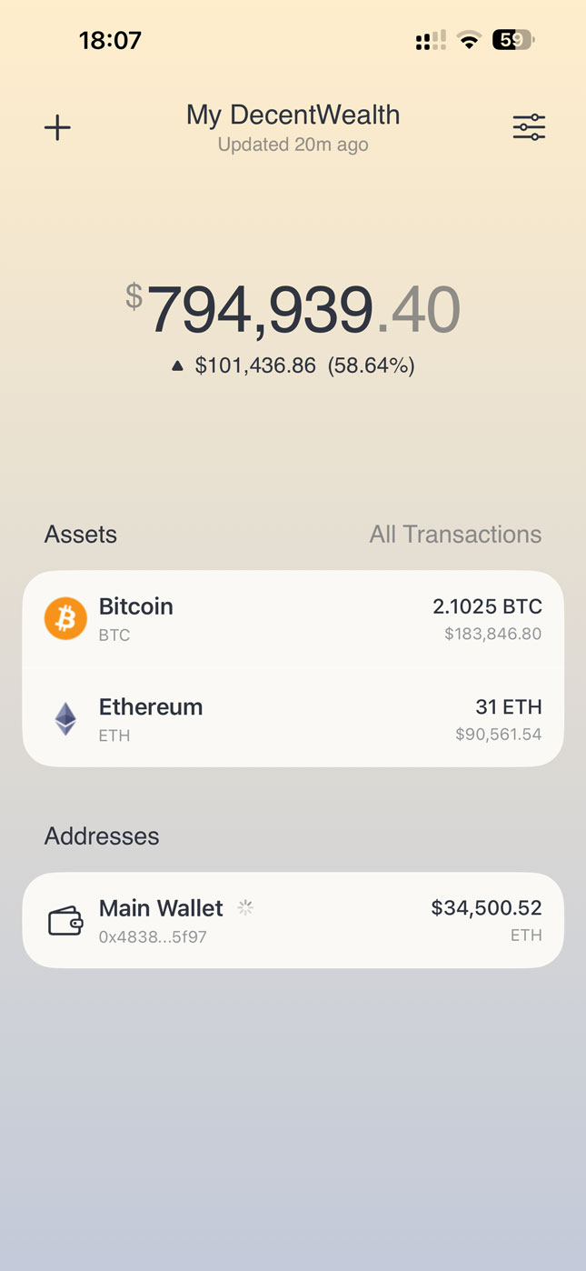 DecentWealth App Screenshot 3